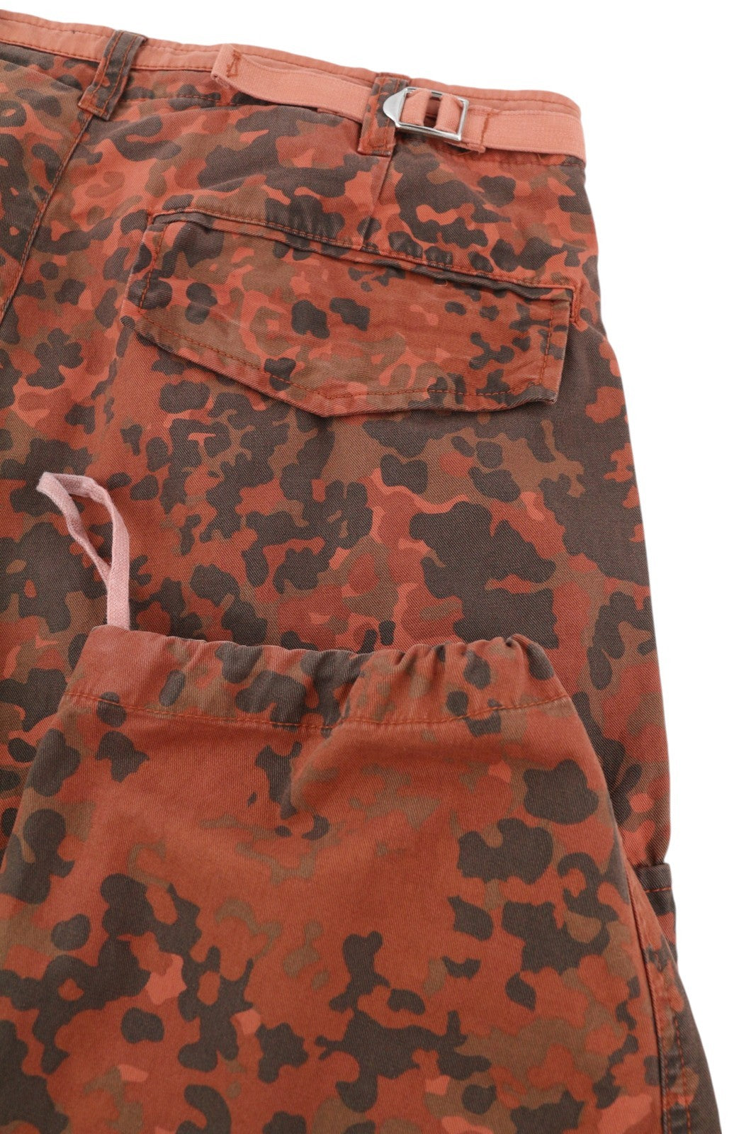DIESEL P-Atlan-Pat Men Trousers W31 Orange Camouflage Cargo Multi-Pocket RRP€295