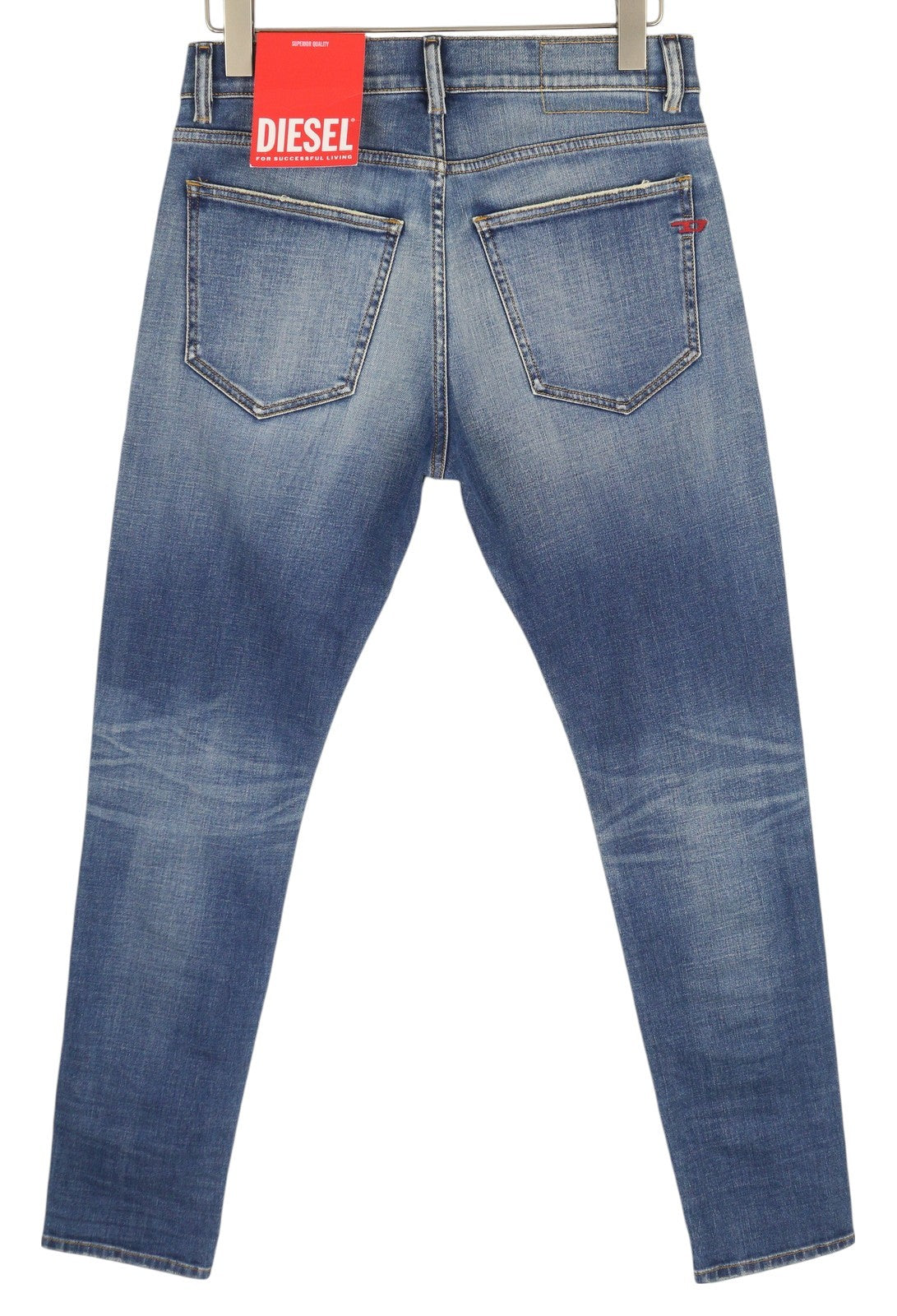 DIESEL 2019 D-Strukt 09C87 Men Jeans W30/L32 Blue Distress Slim Fit RRP€189