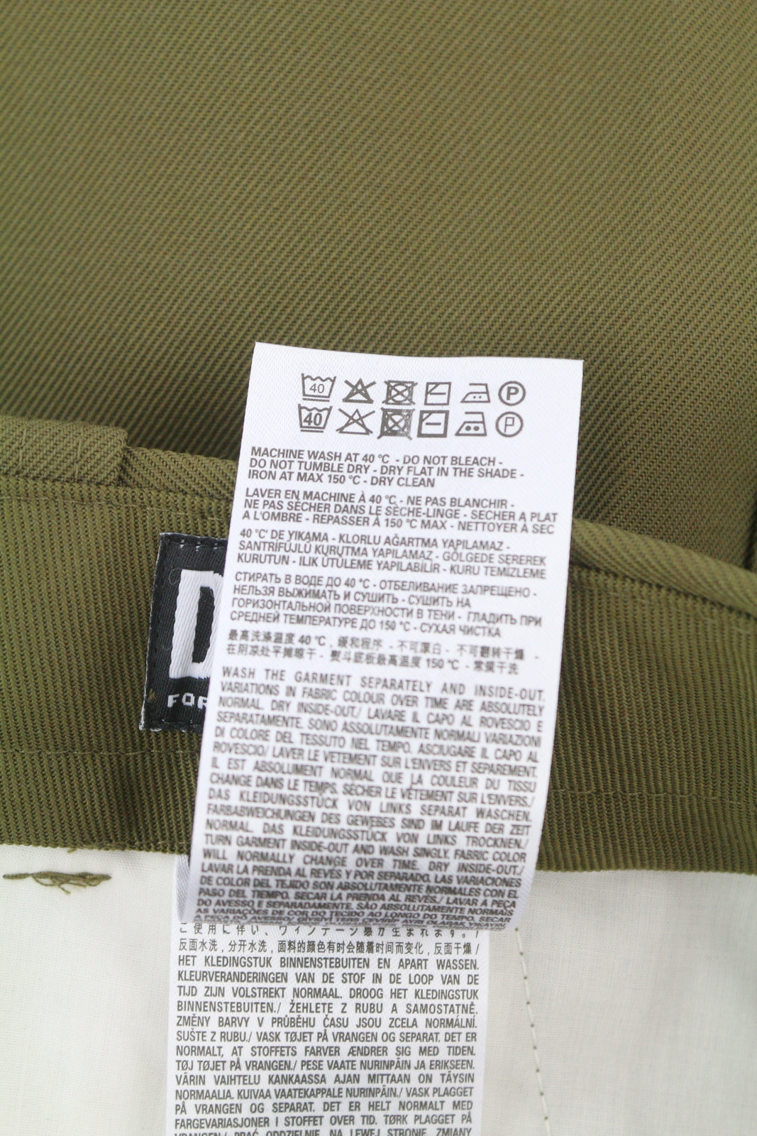 DIESEL P-Rhee-Nw Men Trousers W32 Green Wool Blend Pleated Zip Cargo RRP€283