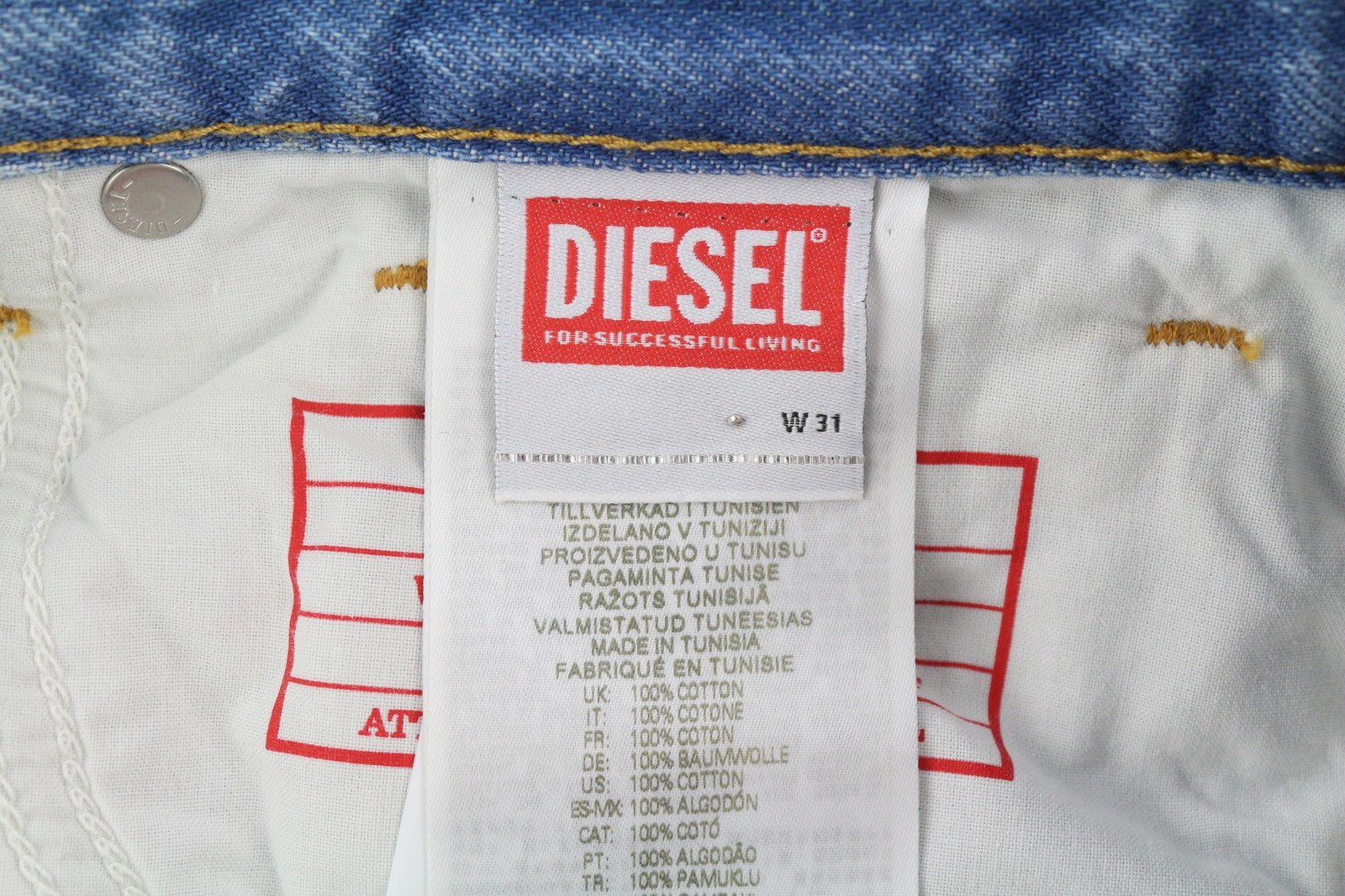 DIESEL 1995 D-Sark 09I29 Men Jeans W31/L32 Blue Slim Straight Mid Waist RRP$246