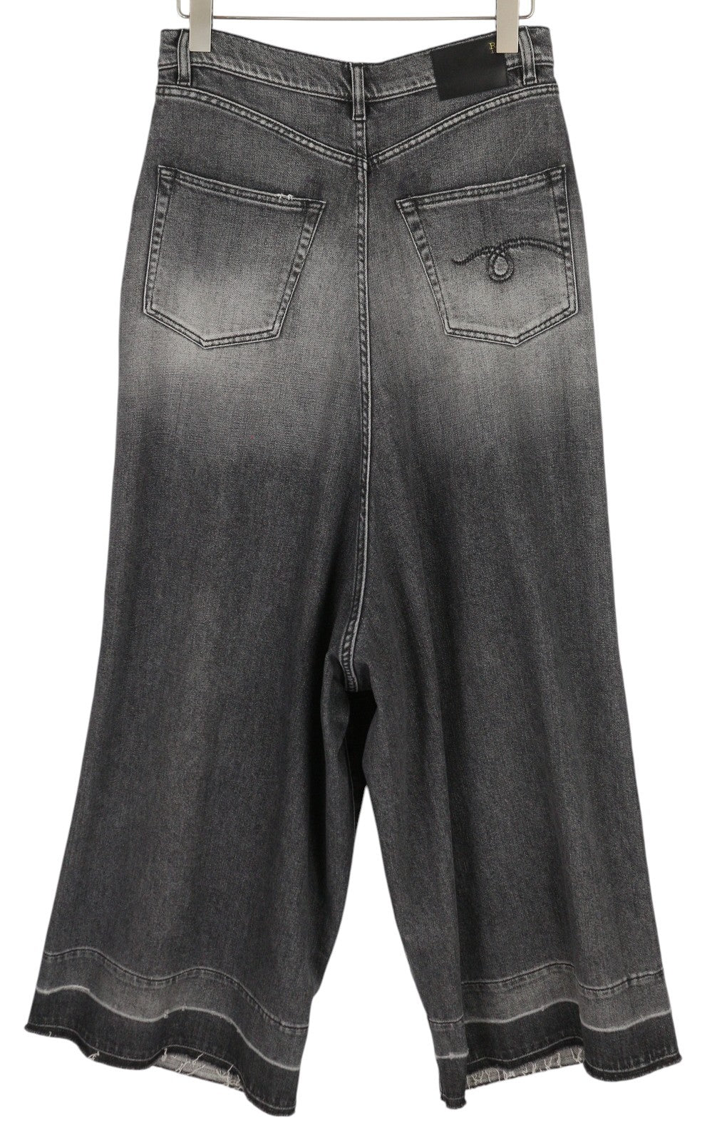 R13 Jesse Women Jeans 27 Vintage Grey Super Wide Leg Drop Crotch Washed RRP€725