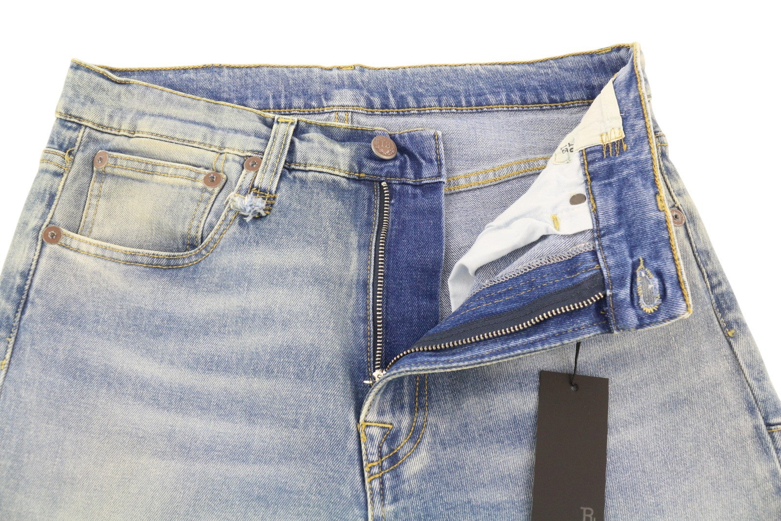 R13 Skate Men Jeans 33 Jasper Stretch Skinny Fit Washed Faded Blue Logo RRP€440