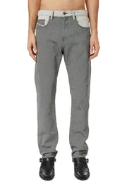 DIESEL 2020 D-Viker-SP4 Men Jeans W31/L32 Black Blue Regular Straight Leg Button