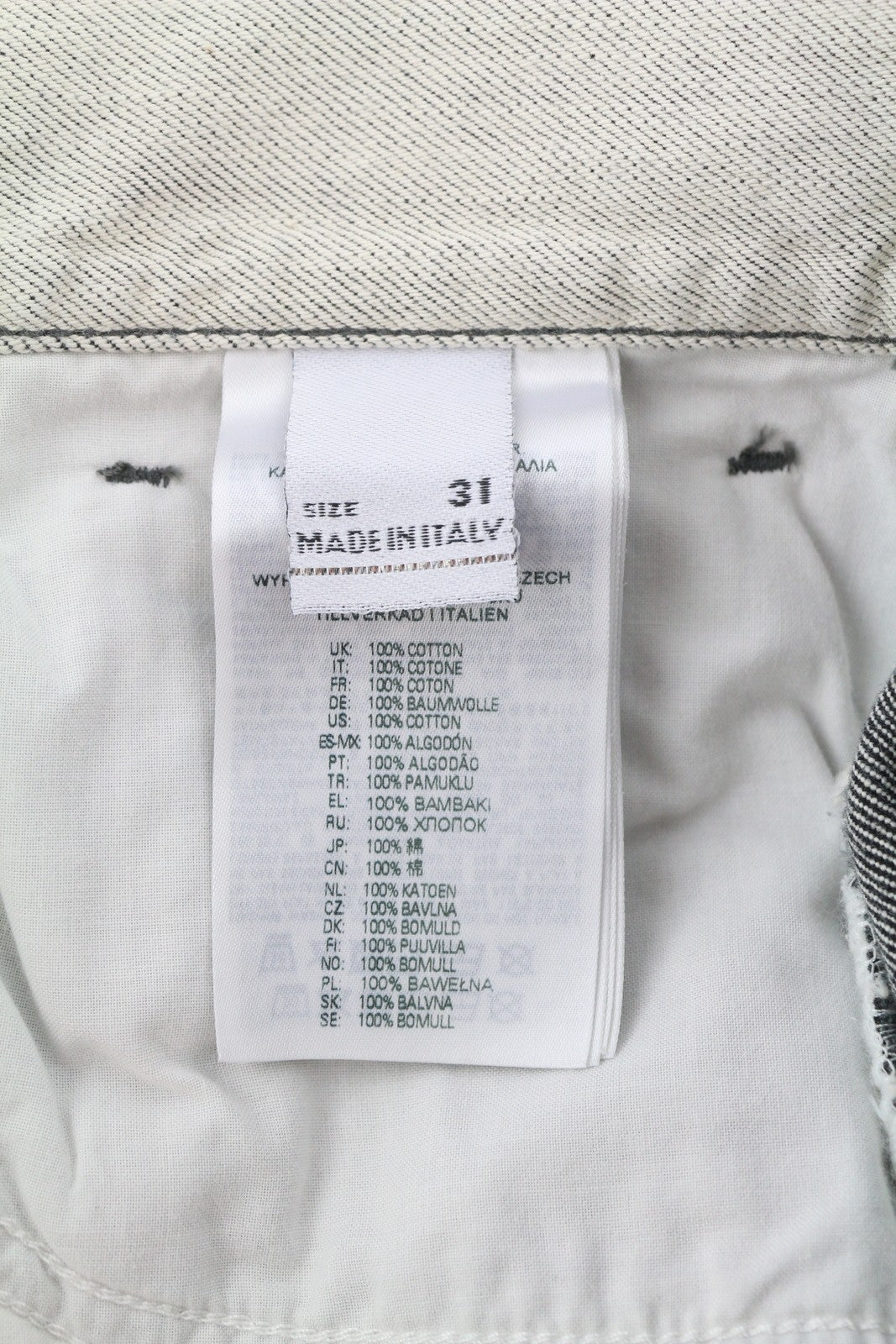 DIESEL 1995 09C86 Men Jeans W31/L32 Grey Faded Slim Straight Leg Button RRP€195