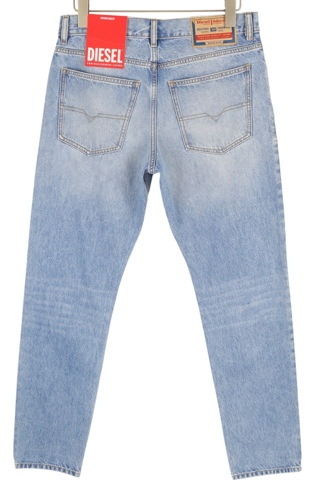 DIESEL 1995 D-Sark 09I29 Men Jeans W32/L32 Blue Slim Straight Fi Washed RRP$246