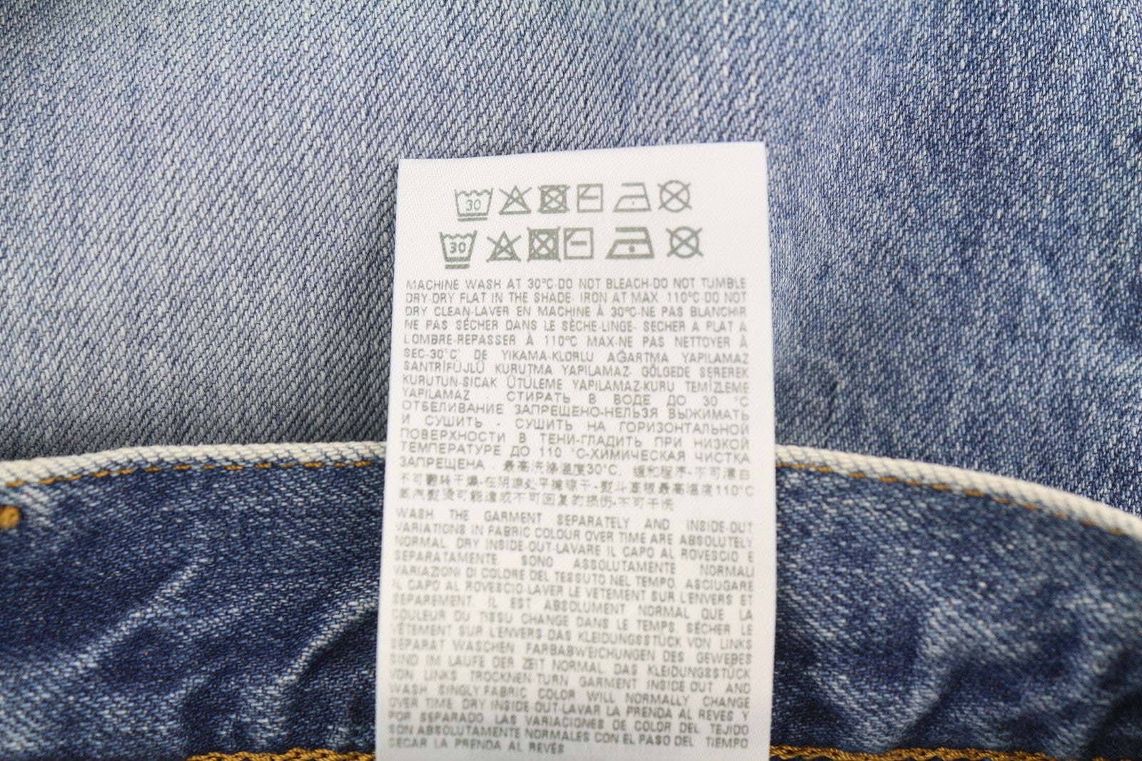 DIESEL 1995 09C66 Men Jeans W30/L32 Blue Faded Slim Fit Straight Leg Mid Waist