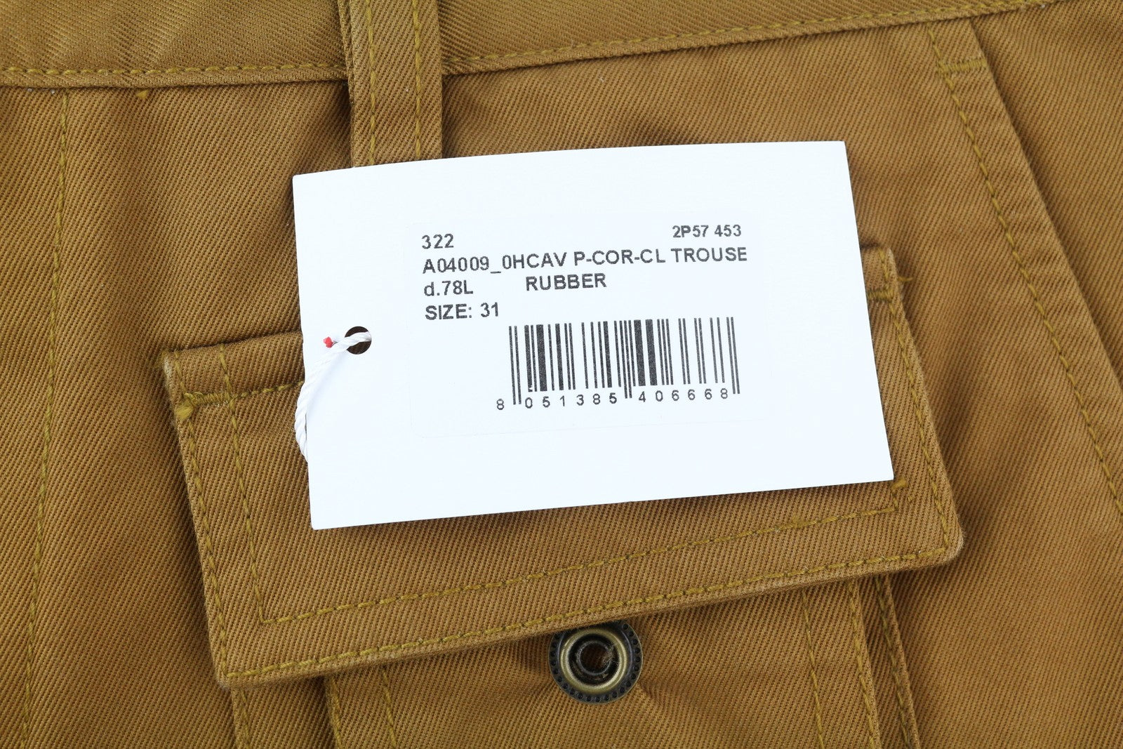 DIESEL P-Cor-CL Men Trousers W31 Brown Tapered Fit Zip Fly Logo Cargo RRP$265