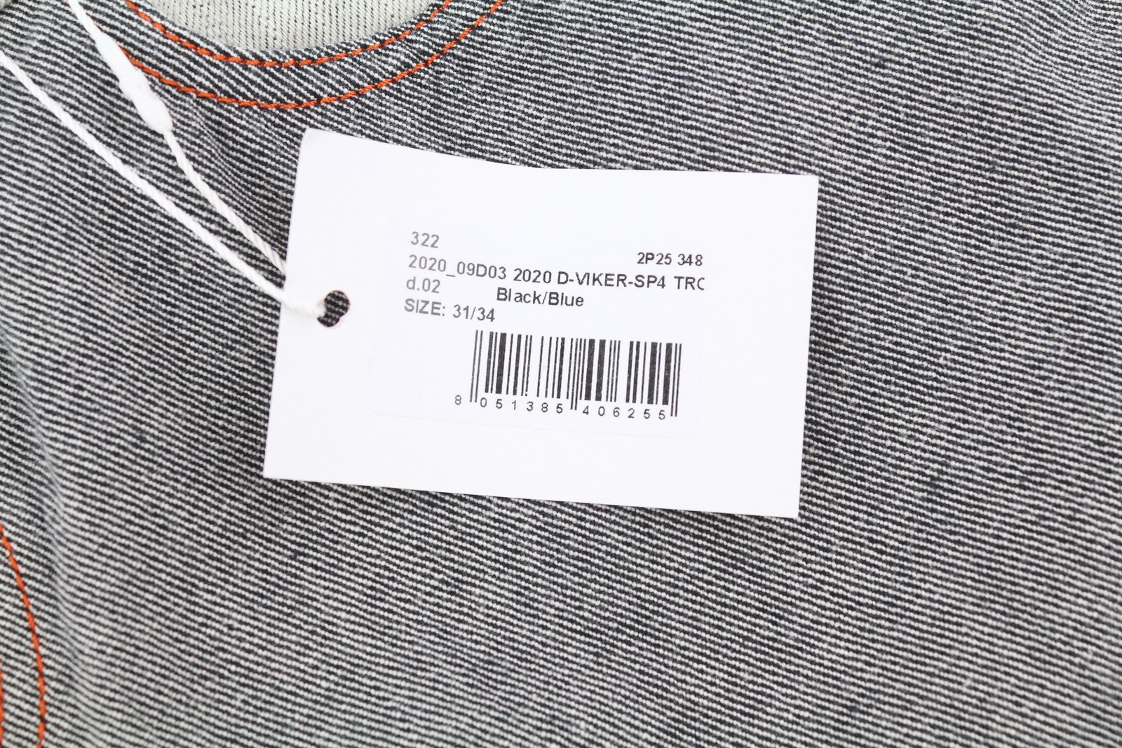 DIESEL 2020 D-Viker-SP4 Men Jeans W31/L34 Black Blue Regular Straight Leg Button