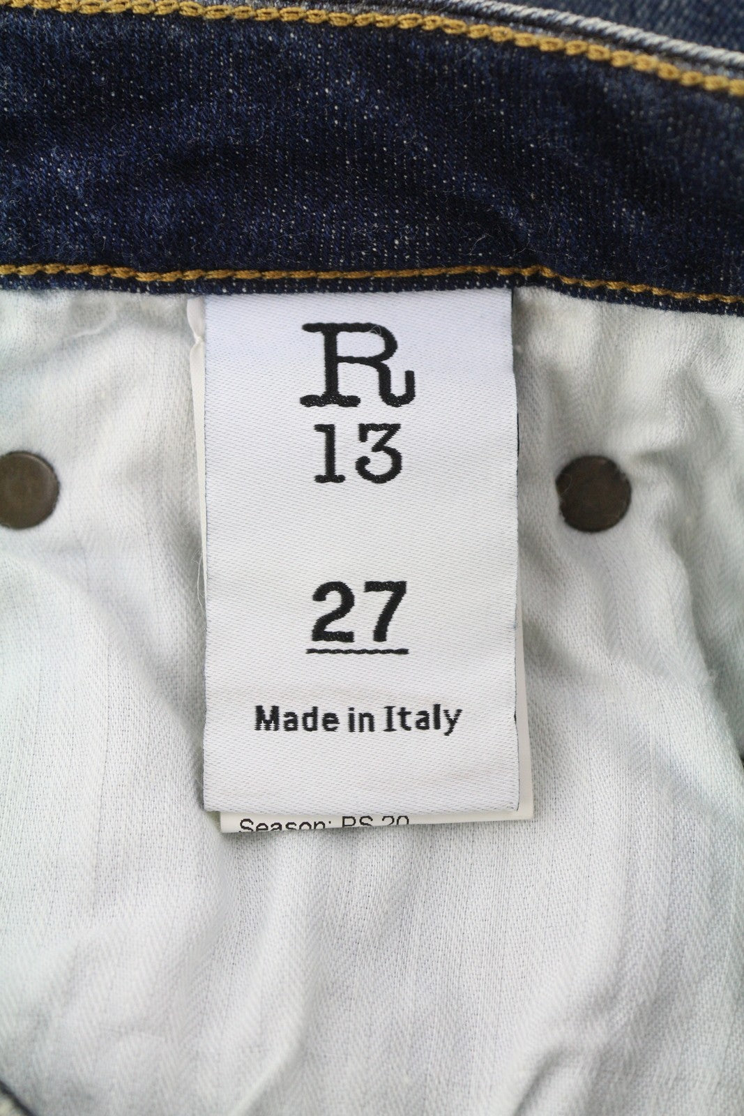 R13 Kate Women Jeans 27 Skinny Fit Ankle Length Zip Fly Faded Washed Dark Blue