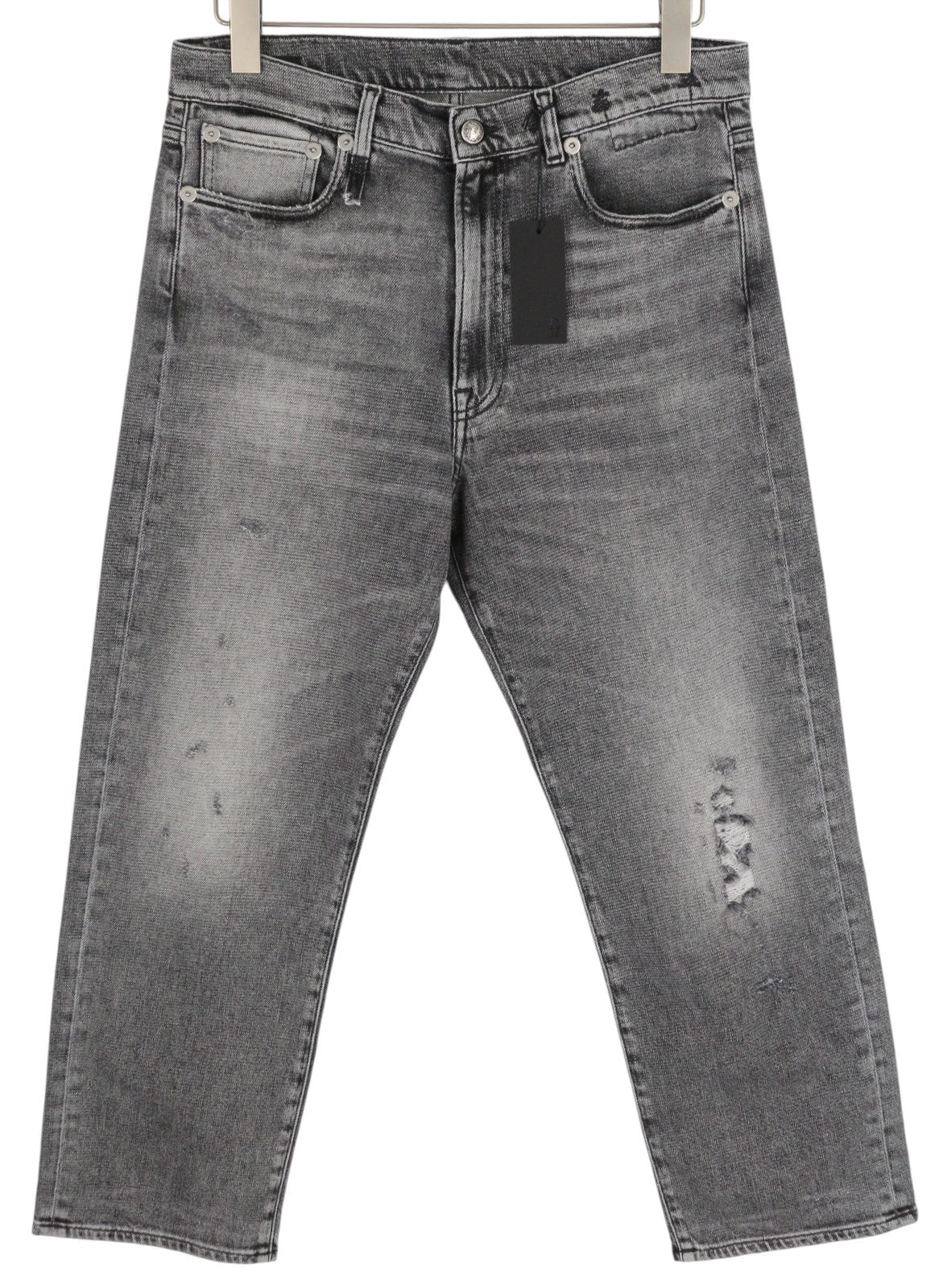 R13 Boyfriend Women Jeans 29 Vintage Grey Ripped Distress Washed Faded RRP€595