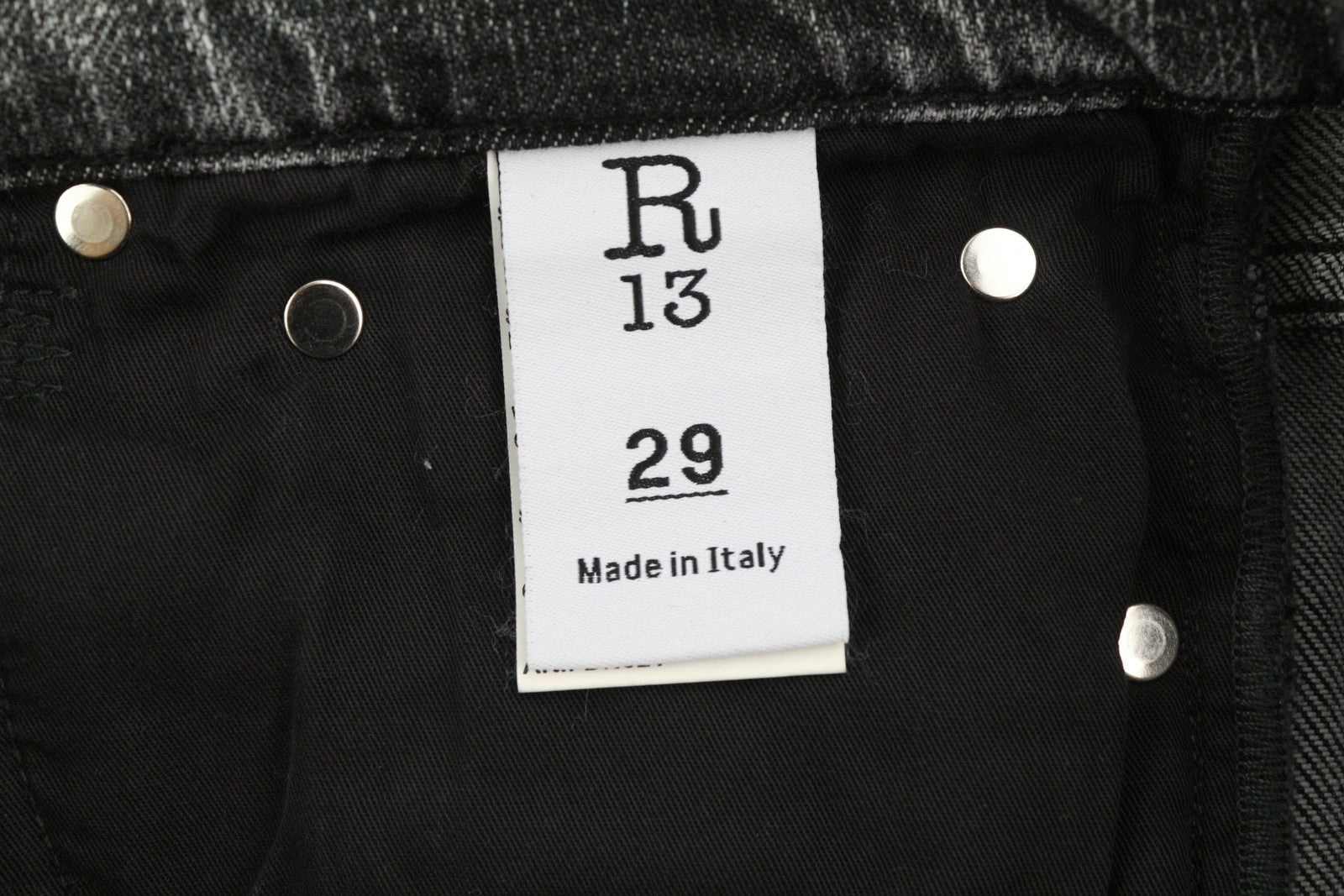 R13 Boyfriend Women Jeans 29 Vintage Grey Ripped Distress Washed Faded RRP€595