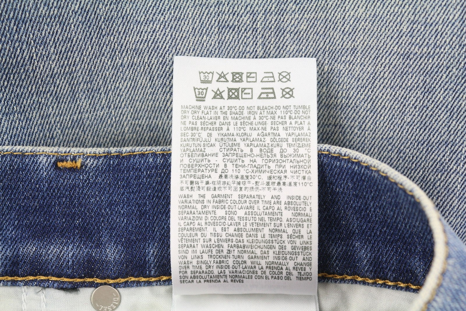 DIESEL 2019 D-Strukt 09C87 Men Jeans W30/L34 Blue Distress Slim Fit RRP€189