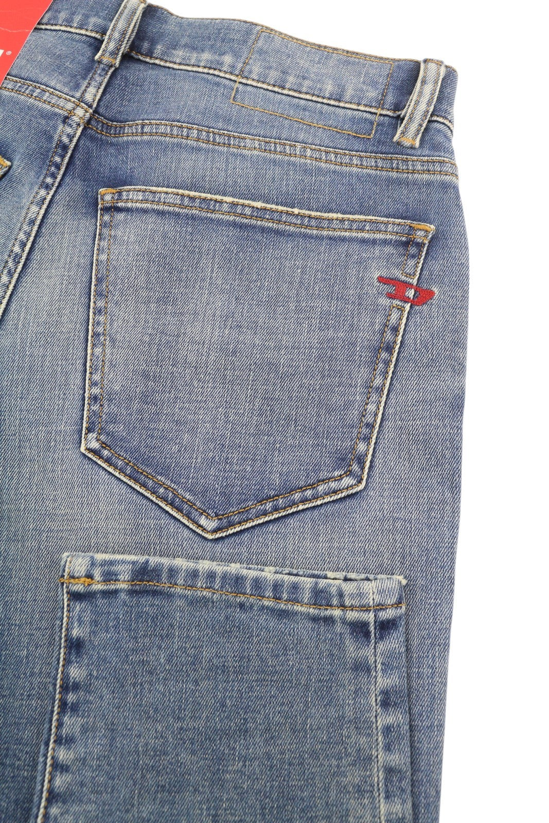 DIESEL 2019 D-Strukt 09C87 Men Jeans W30/L34 Blue Distress Slim Fit RRP€189