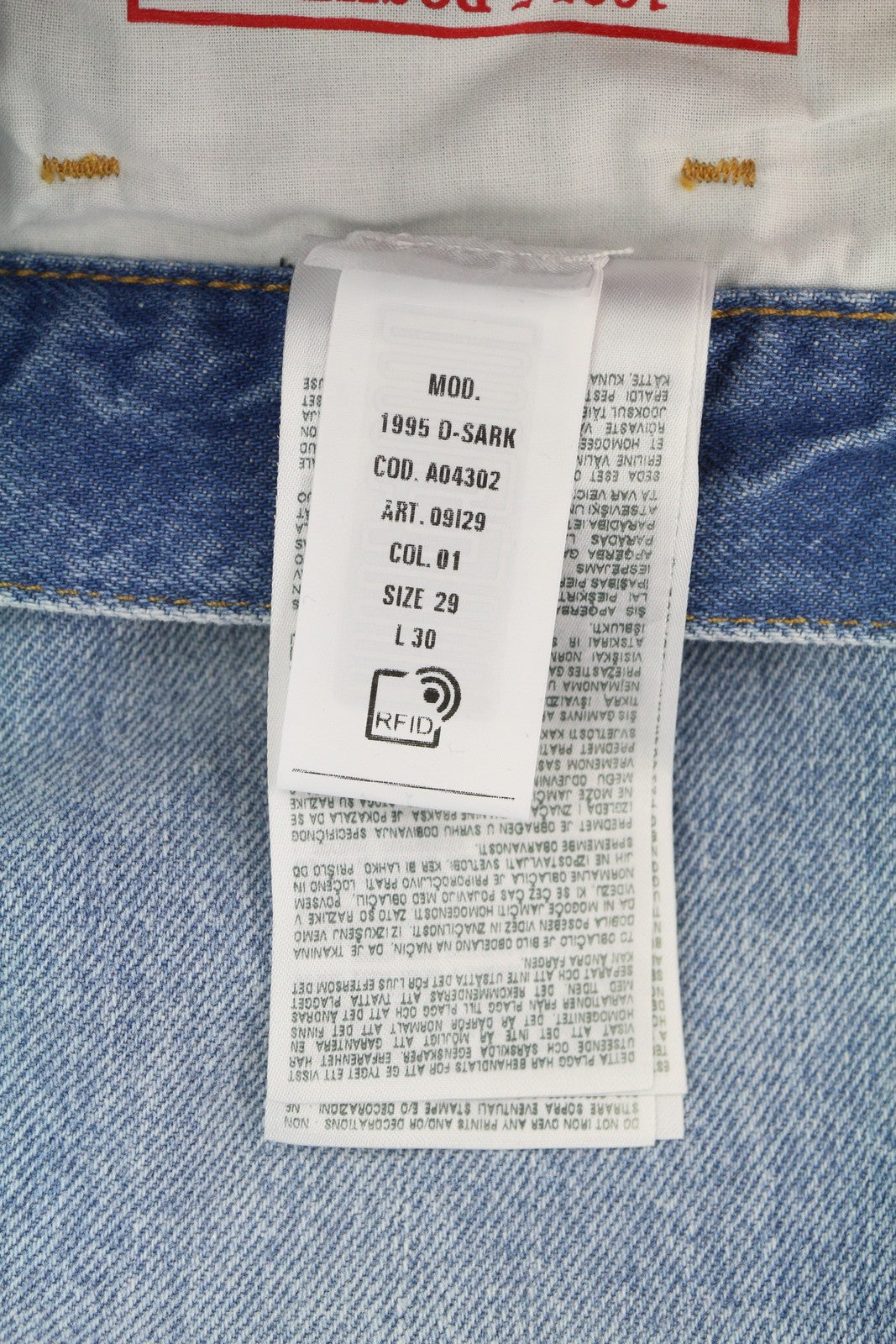 DIESEL 1995 D-Sark 09I29 Men Jeans W29/L30 Blue Slim Straight Mid Waist RRP$246