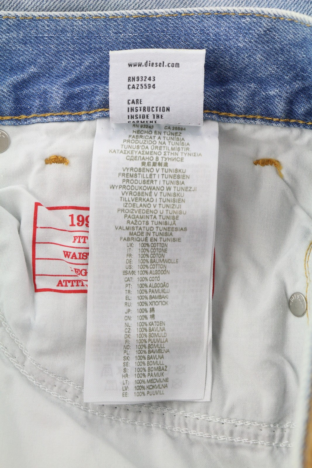 DIESEL 1995 D-Sark 09I29 Men Jeans W29/L30 Blue Slim Straight Mid Waist RRP$246