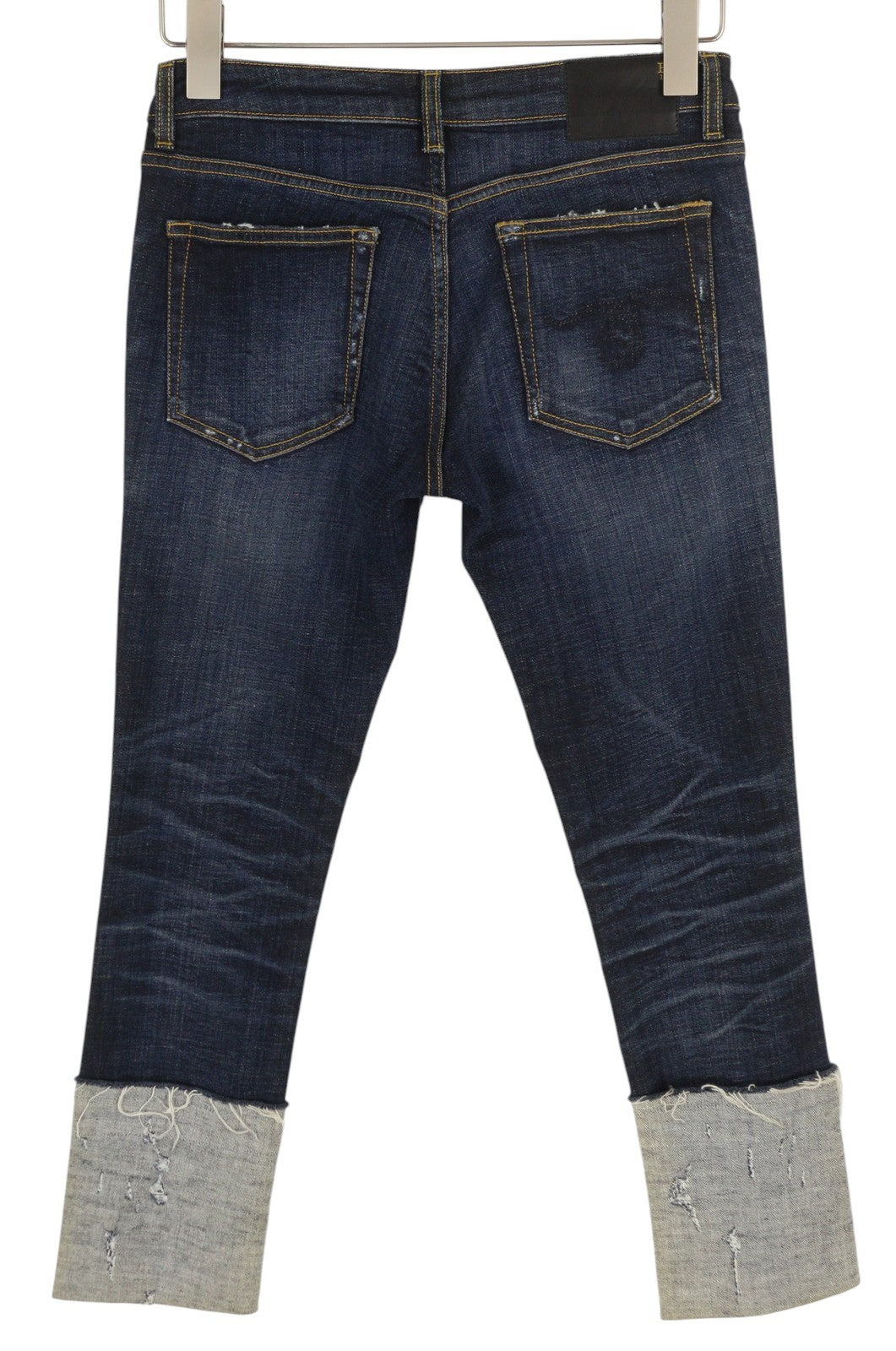 R13 Kate Women Jeans 27 Skinny Cuff Howell Indigo Low Rise Ankle Cropped RRP€440