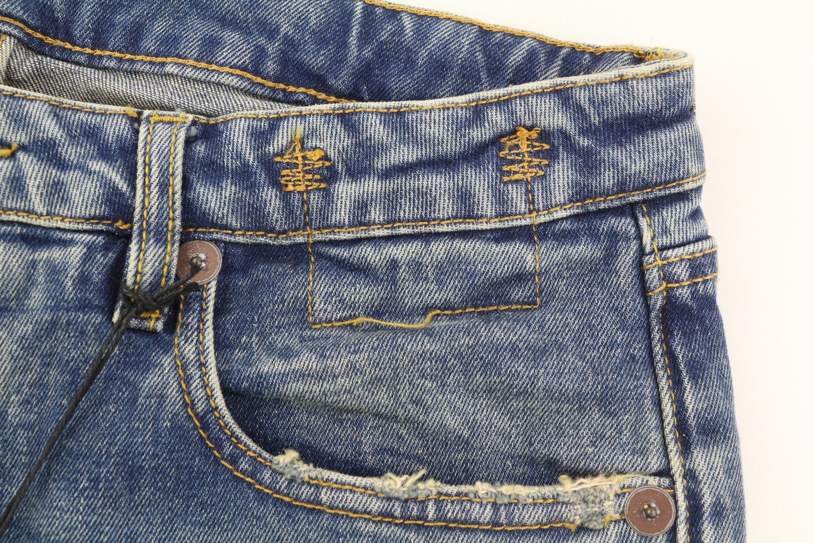 R13 Kick Women Jeans 29 Kelly Stretch Cropped Flared Fit Faded Blue RRP$805