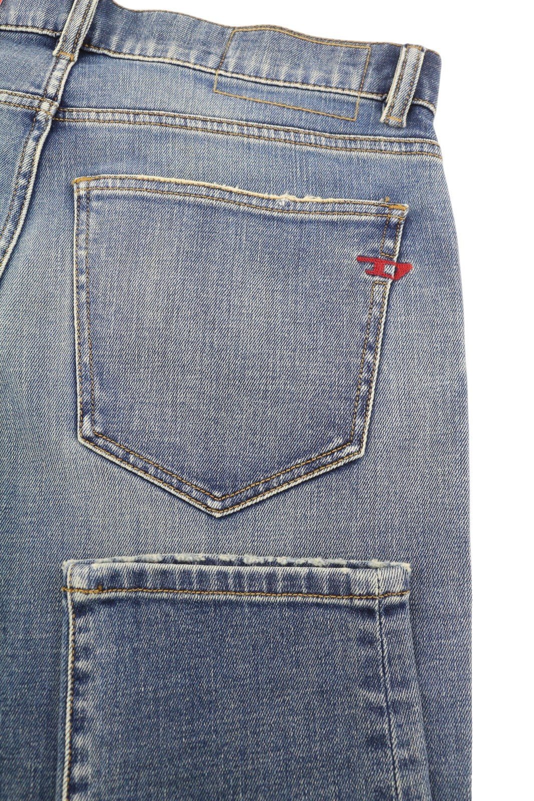 DIESEL 2019 D-Strukt 09C87 Men Jeans W31/L34 Blue Distress Slim Leg RRP€189