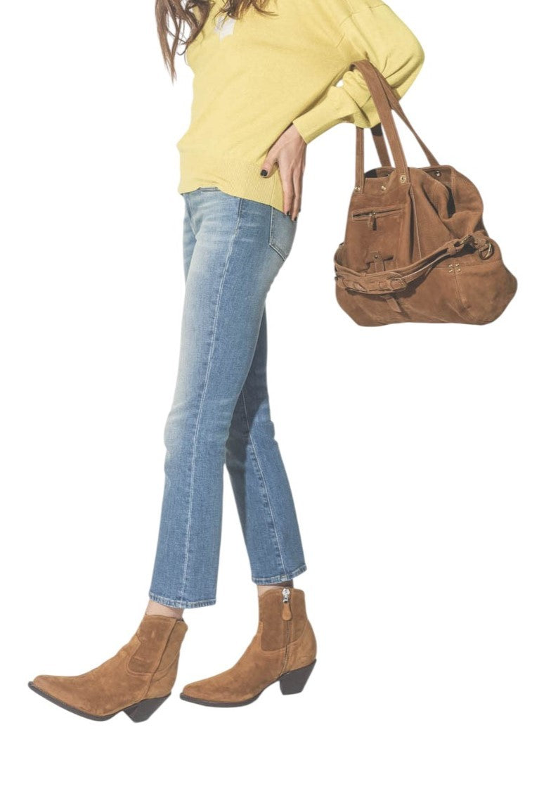 R13 Kick Women Jeans 31 Jasper Stretch Ankle Length Washed Faded Blue RRP€695