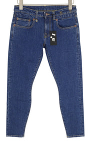 R13 Boy Women Jeans 27 Skinny Jasper Stretch Ankle Length Blue Denim RRP€595