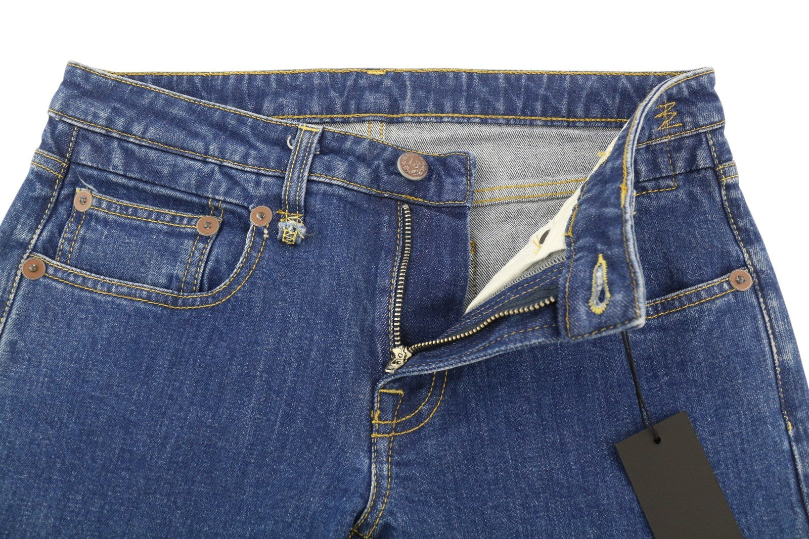 R13 Boy Women Jeans 27 Skinny Jasper Stretch Ankle Length Blue Denim RRP€595