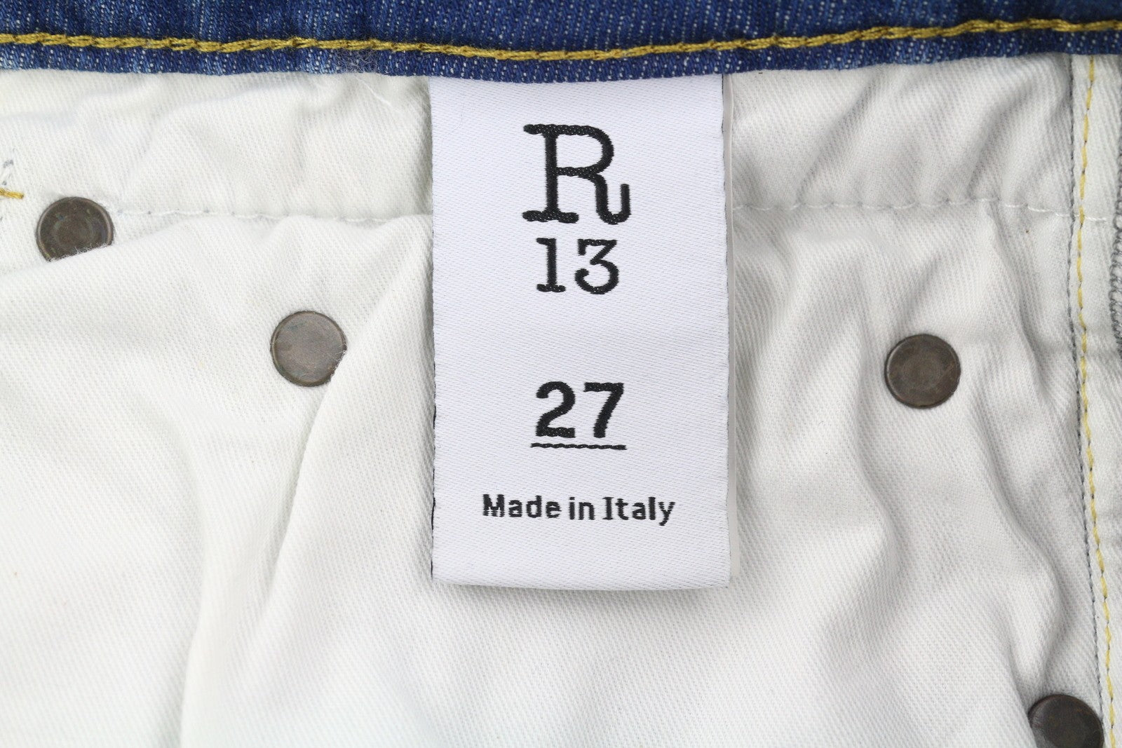 R13 Boy Women Jeans 27 Skinny Jasper Stretch Ankle Length Blue Denim RRP€595