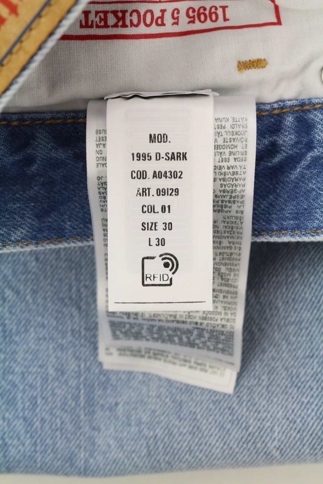 DIESEL 1995 D-Sark 09I29 Men Jeans W30/L30 Blue Slim Straight Mid Waist RRP$246