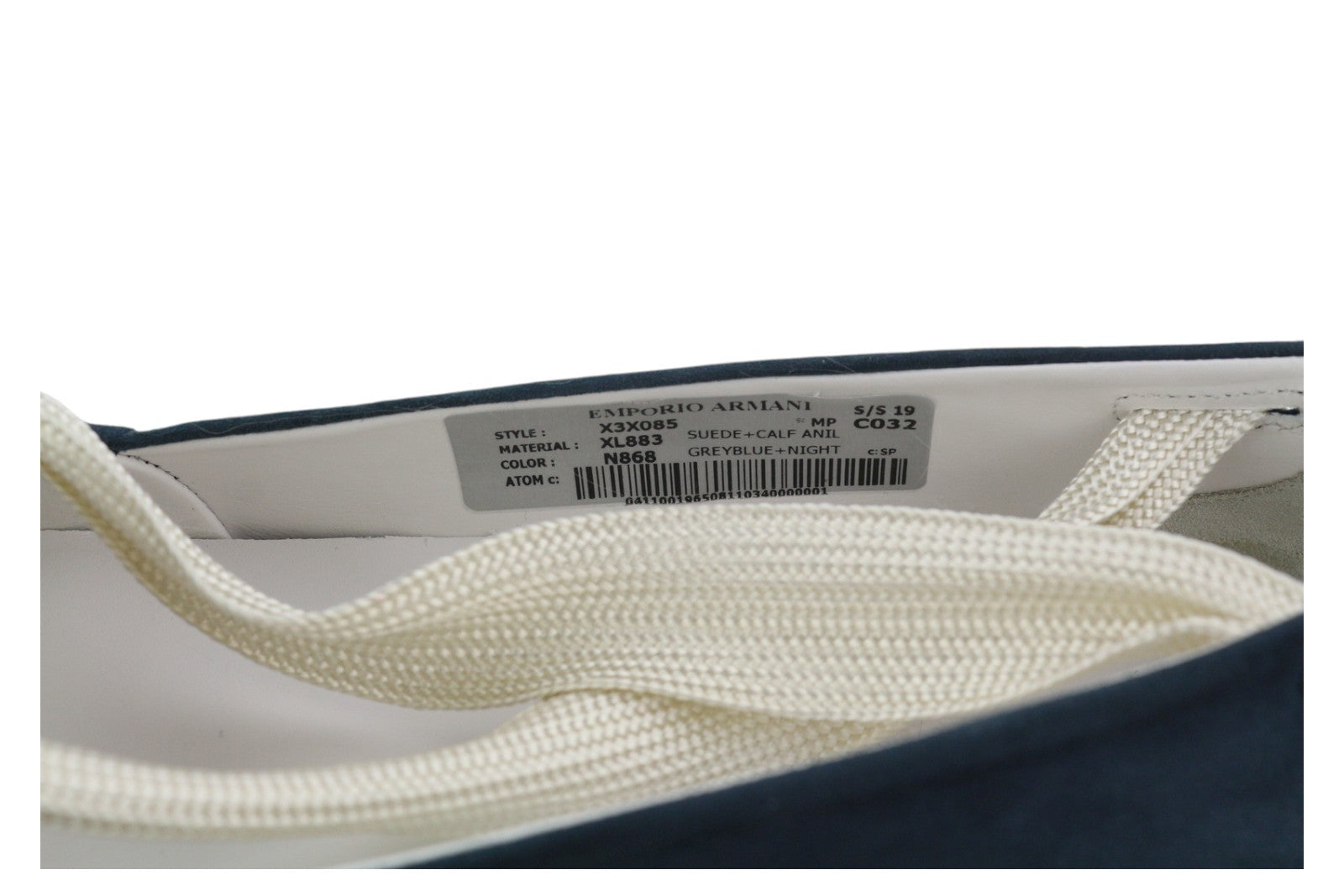 EMPORIO ARMANI X3X085 Women Shoes EU37 Blue Suede Leather Platform Sole Laced