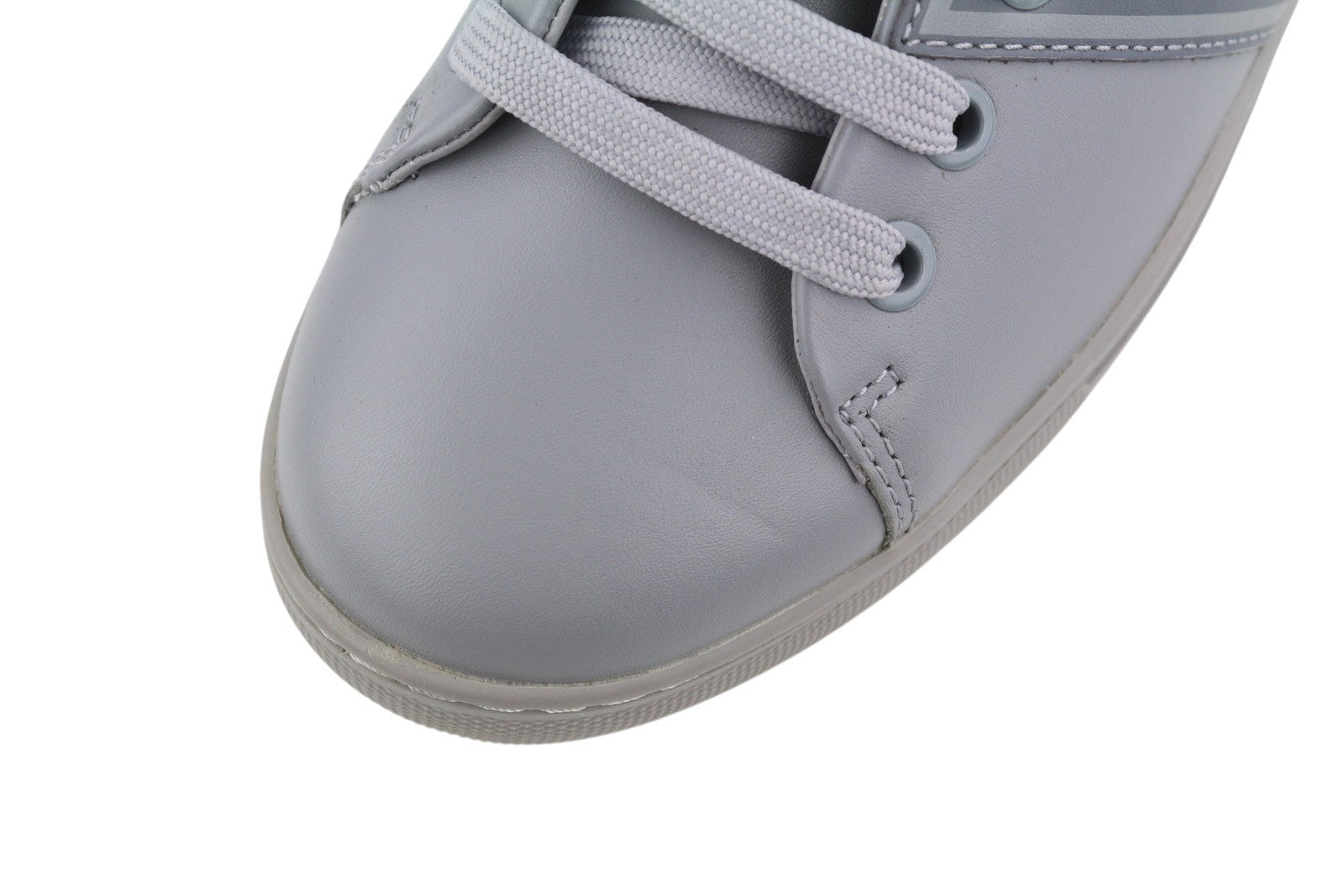 EMPORIO ARMANI X3X096 Women Sneakers EU37 Grey Leather Round Toe Low Top RRP€169