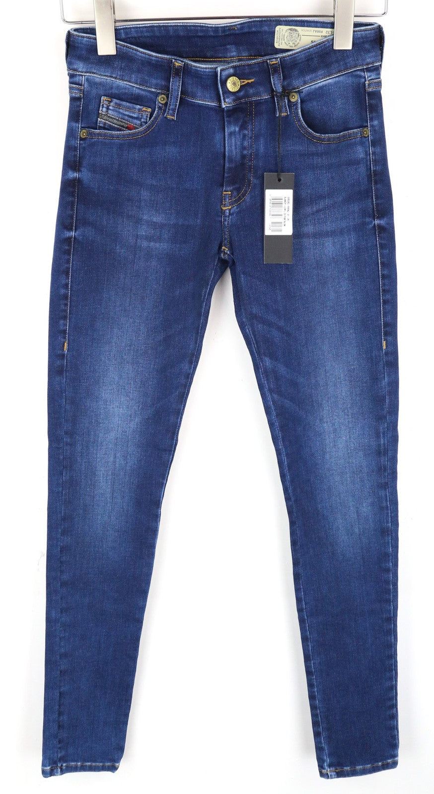 DIESEL Slandy-Low R98AJ Women's Jeans W25/L32 Super Skinny Slim Stretch Blue