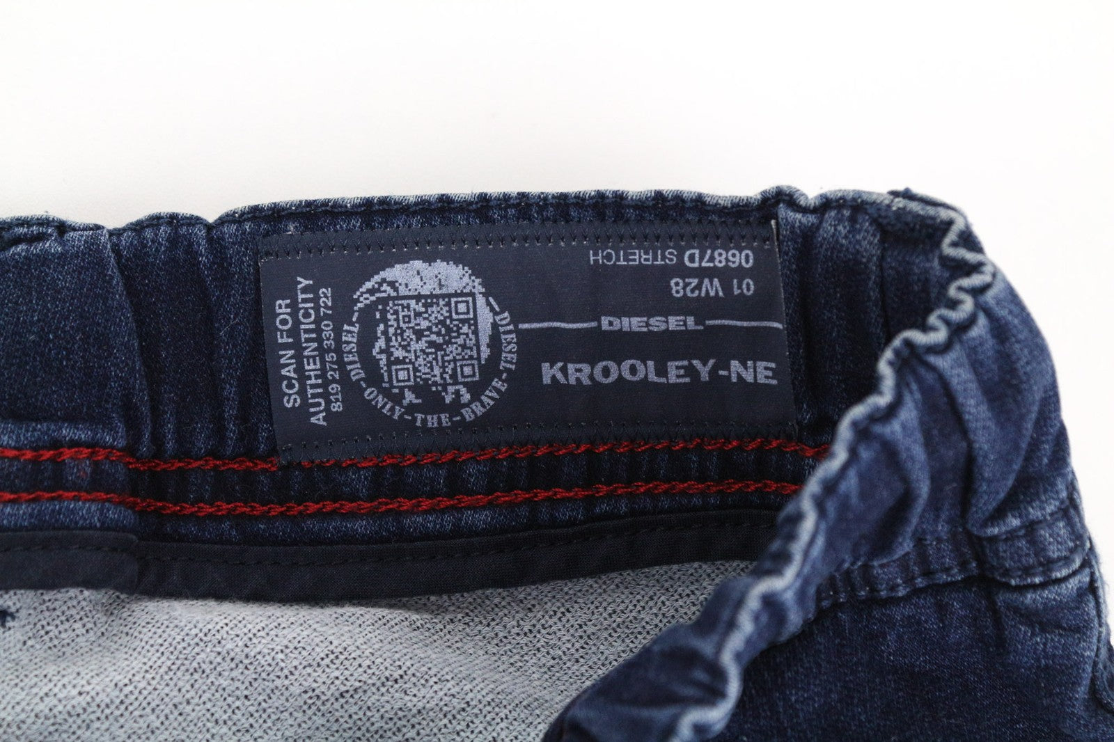 DIESEL Krooley-NE 0687D Men's Jeans W28 Jogg Sweat Blue Slim Carrot Stretch