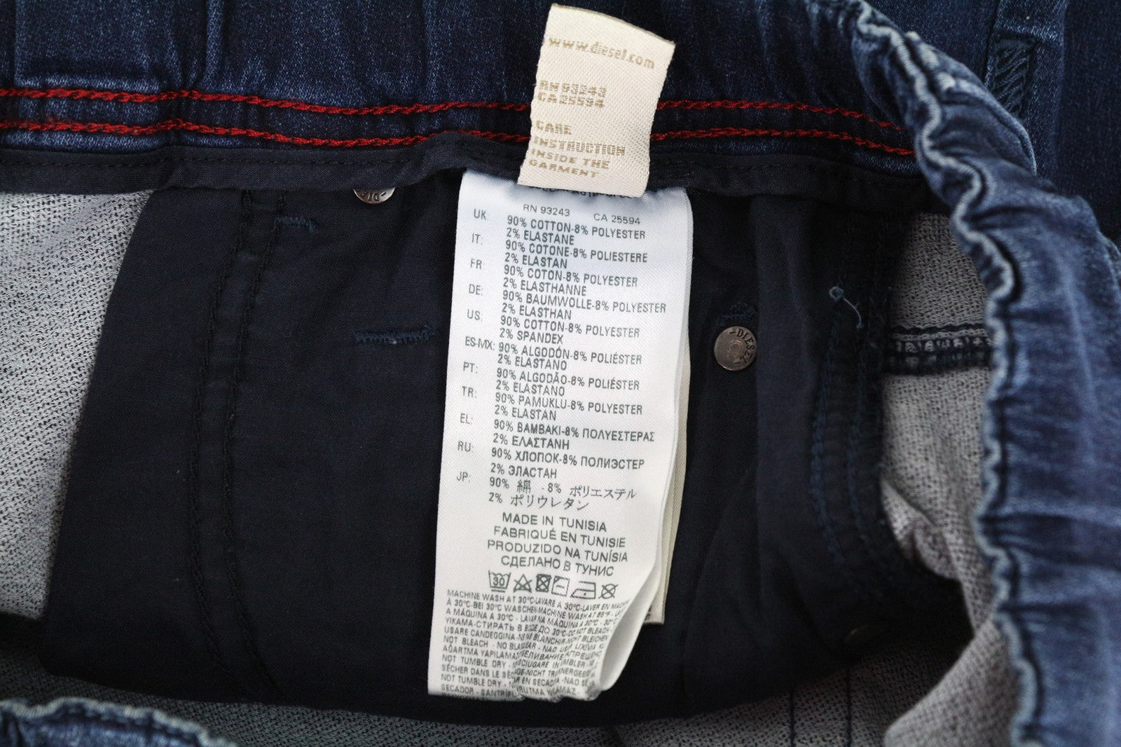 DIESEL Krooley-NE 0687D Men's Jeans W28 Jogg Sweat Blue Slim Carrot Stretch