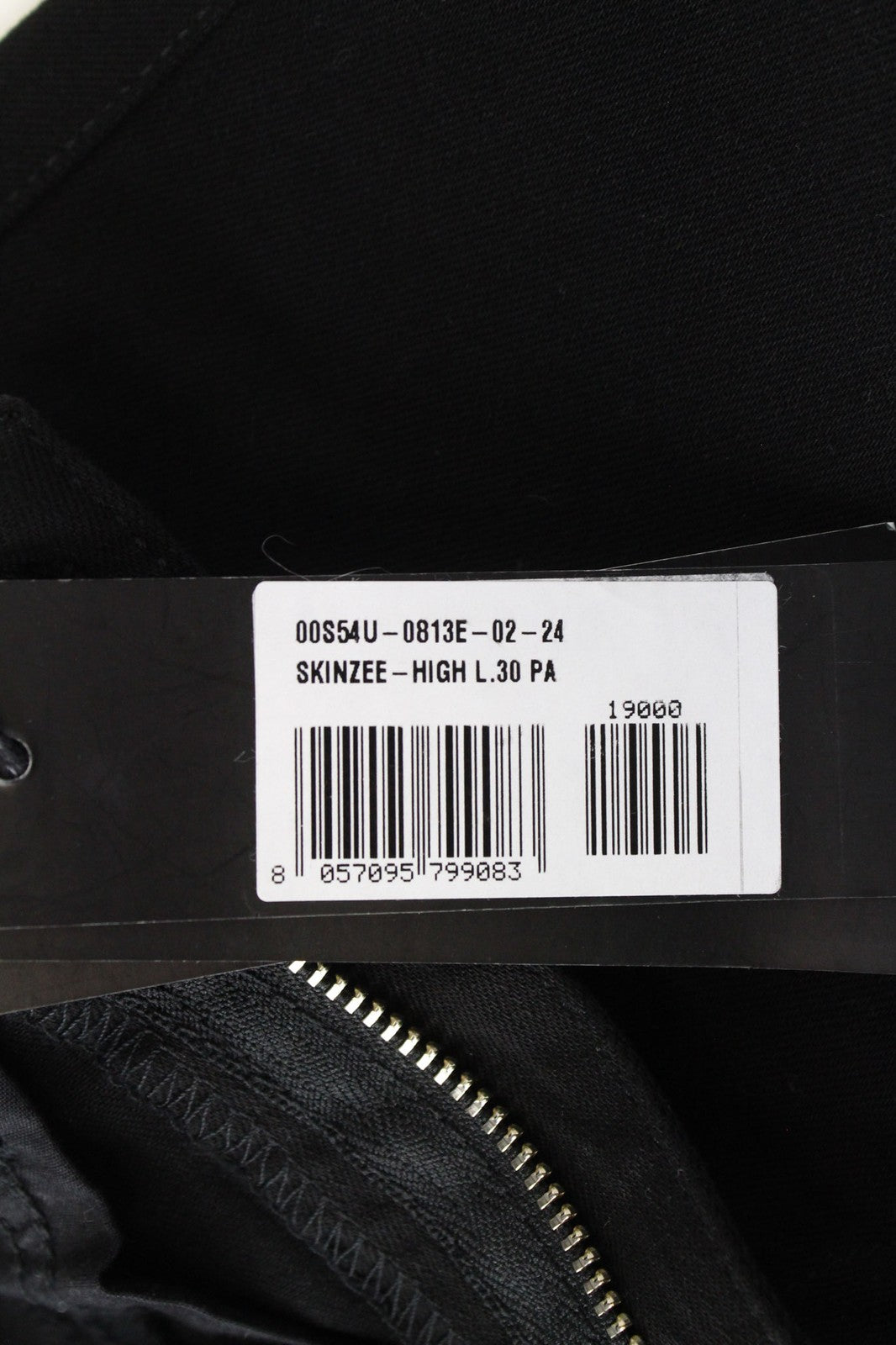 DIESEL Skinzee-High 0813E Women's Jeans W24/L30 Black Super Skinny Slim Stretch