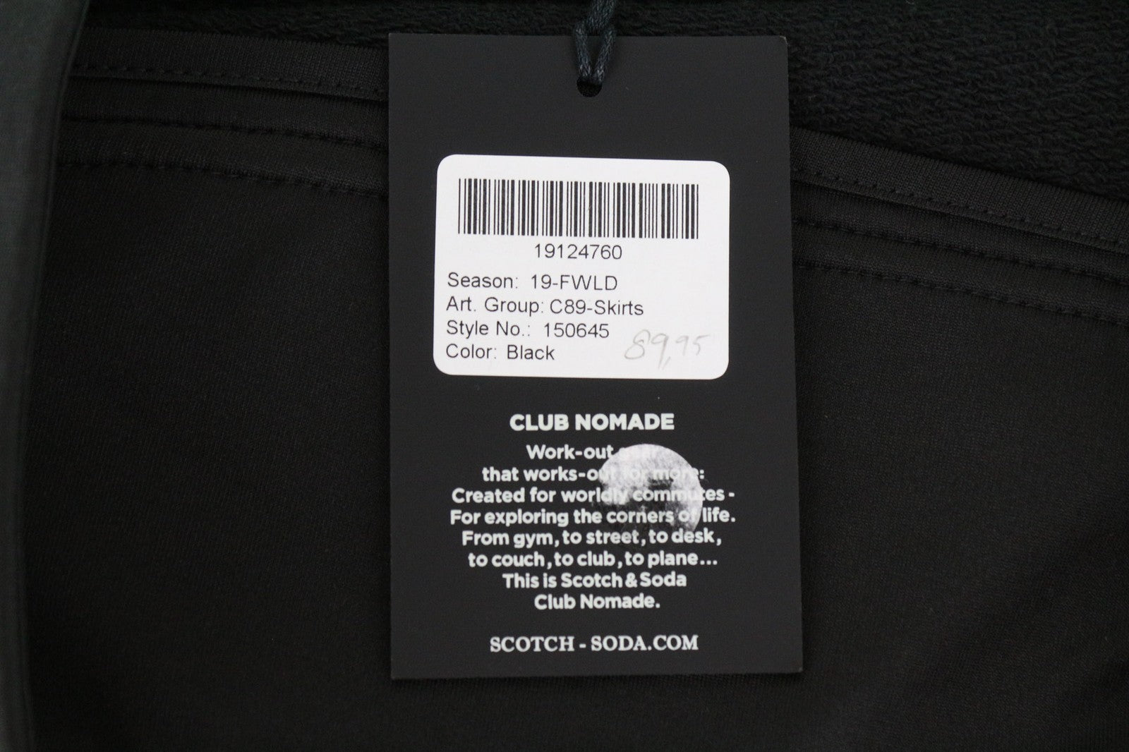 MAISON SCOTCH Club Nomade Women's Skirt ~W31 Black Wrap Short Casual Cotton Mix