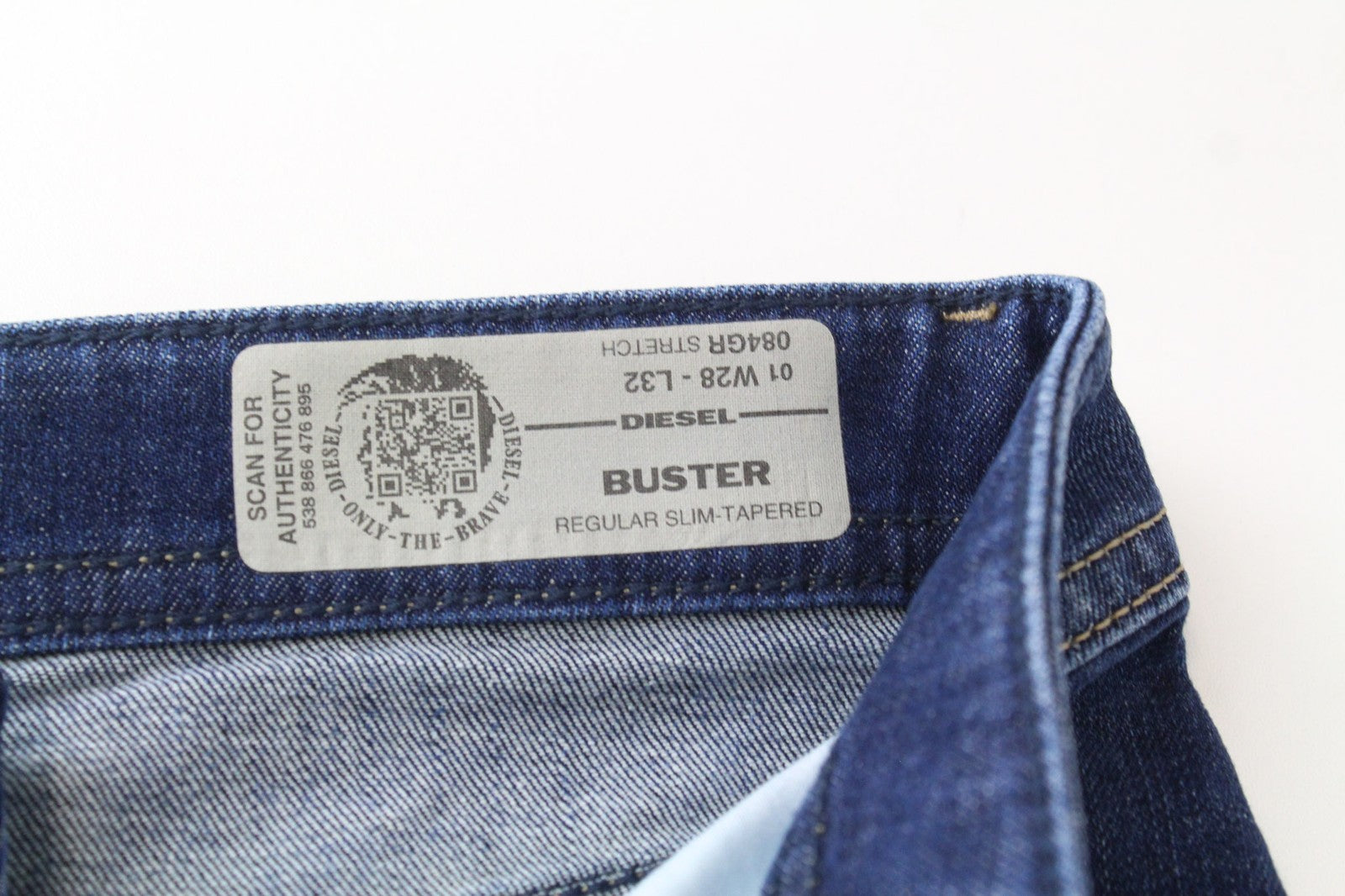 DIESEL Buster 084GR Men's Jeans W28/L32 Slim Taper Blue Stretch Regular Fit