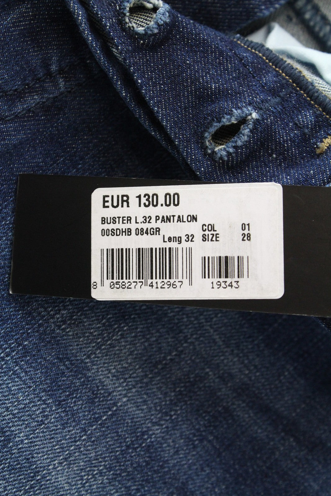 DIESEL Buster 084GR Men's Jeans W28/L32 Slim Taper Blue Stretch Regular Fit