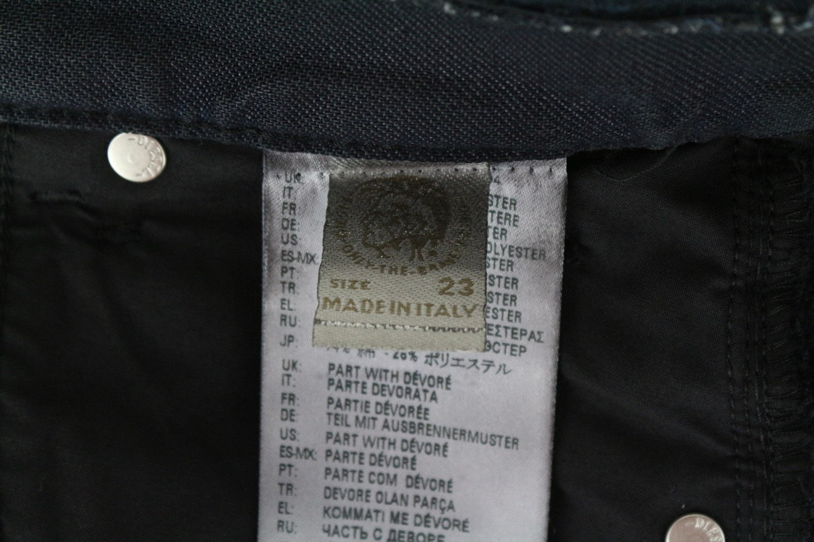 DIESEL Niclah 084NI Women's Jeans W23/L32 Girls Straight Navy Cotton Blend