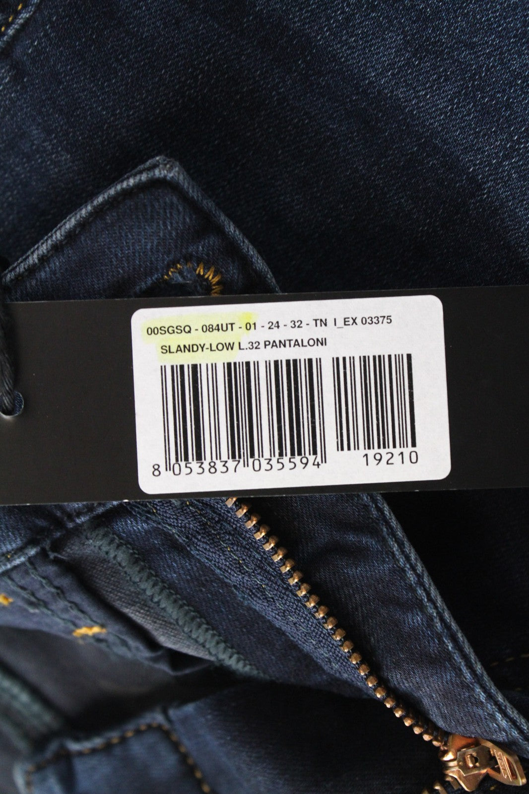 DIESEL Slandy-Low 084UT Women's Jeans W24/L32 Blue Super Slim Skinny Stretch