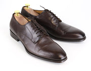 SUITSUPPLY Men's Formal Shoes EU43 Dark Brown Genuine Leather Laced Low Top