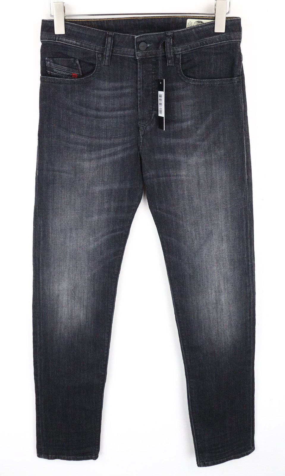 DIESEL Buster 087AM vyriški džinsai W28/L32 Slim Tapered tamsiai pilki tamprūs džinsai 