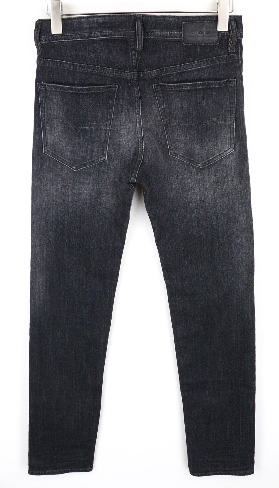 DIESEL Buster 087AM vyriški džinsai W28/L32 Slim Tapered tamsiai pilki tamprūs džinsai 