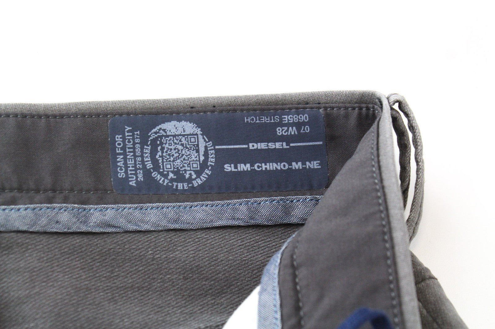 DIESEL Slim-Chino-M-NE 0685E Men's Trousers W28 Grey Sweat Jogg Slim Stretch