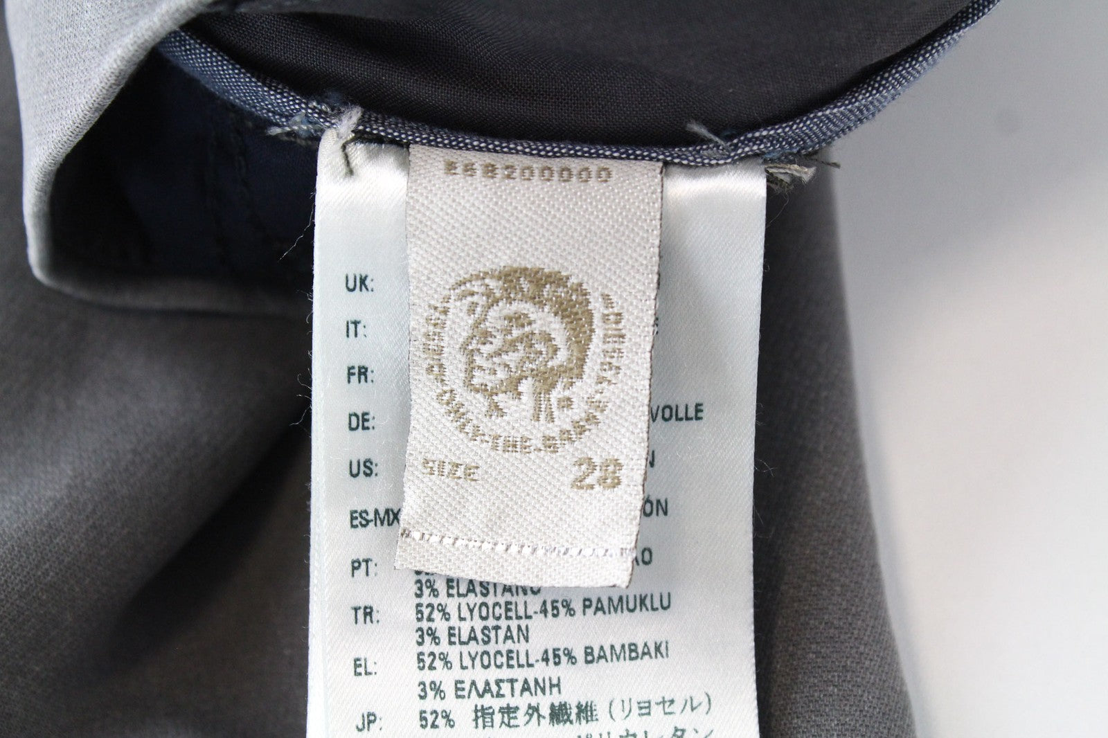 DIESEL Slim-Chino-M-NE 0685E Men's Trousers W28 Grey Sweat Jogg Slim Stretch