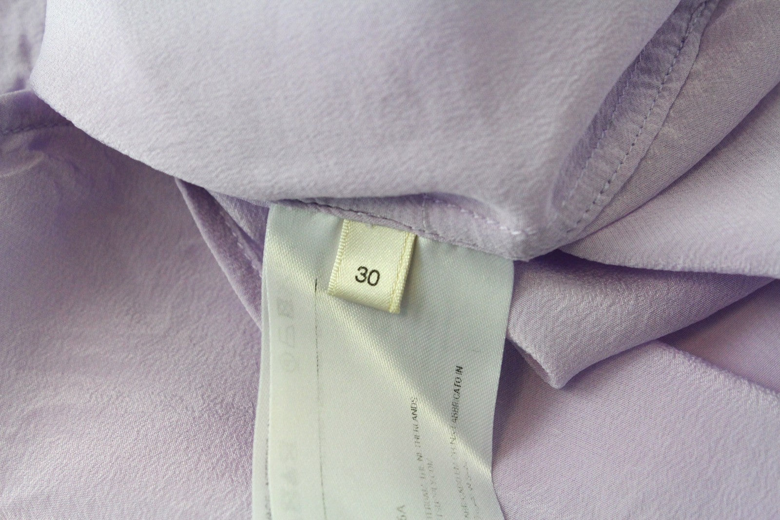 SUISTUDIO Alec Women's Blouse UK4 Lilac Purple Slim Pure Silk Classic Buttoned