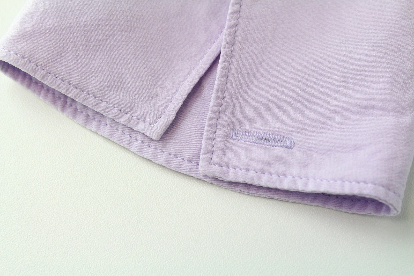 SUISTUDIO Alec Women's Blouse UK4 Lilac Purple Slim Pure Silk Classic Buttoned