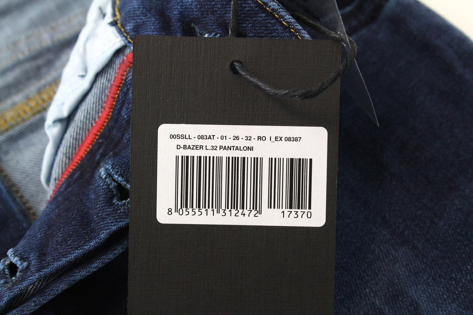 DIESEL D-Bazer 083AT Men's Jeans W26/L32 Mid Blue Tapered Fit Button Fly Style