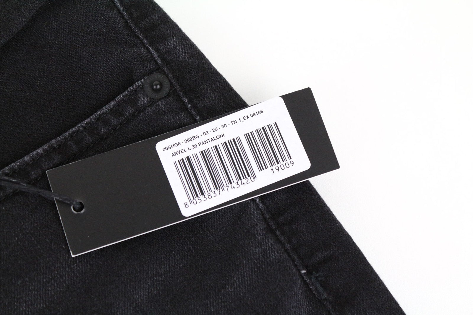 DIESEL Aryel 069BG Women's Jeans W25/L30 Black Washed Straight Cotton Stretch