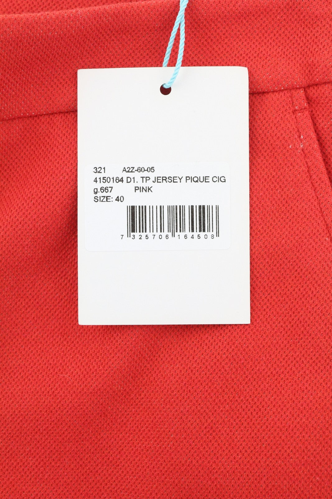 GANT TP Jersey Pique Cig Women Trousers EU40 Red Cropped Ankle Length Tech Prep