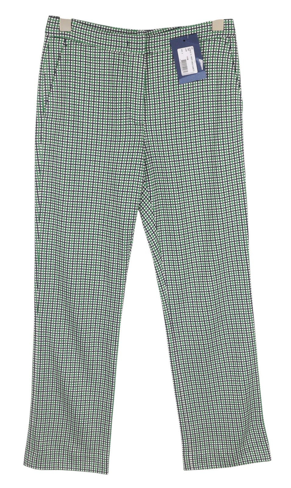 GANT Preppy Check Cigarette Women Trousers EU36 Green Slim Fit Ankle Length