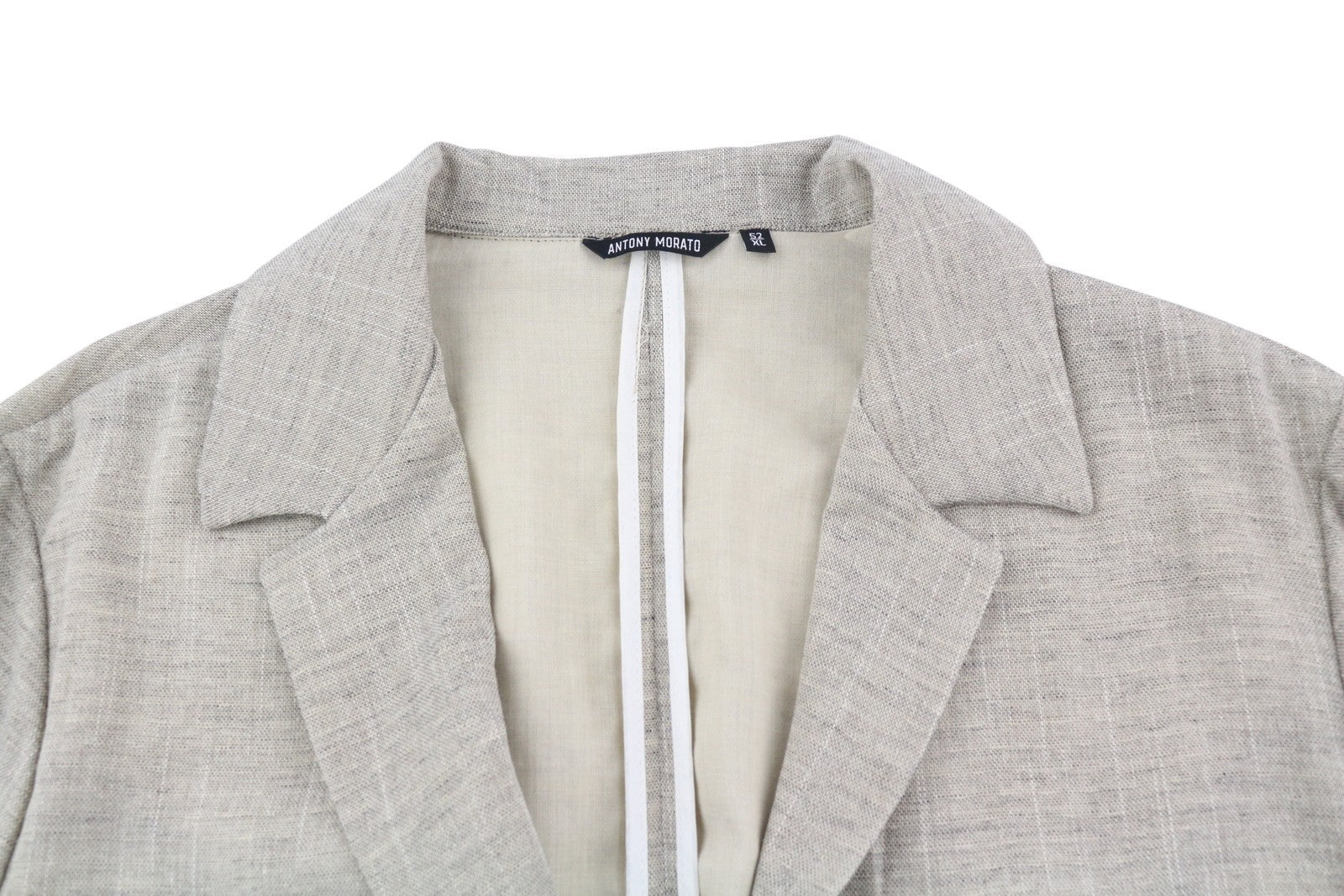 ANTONY MORATO Men Blazer XL Light Brown Single-Breasted Notch Button Unlined